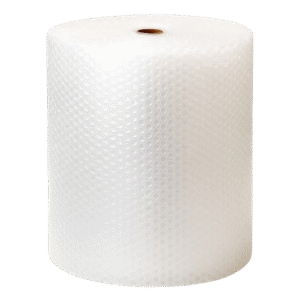 A large roll of clear bubble wrap with heavy-duty air bubbles
